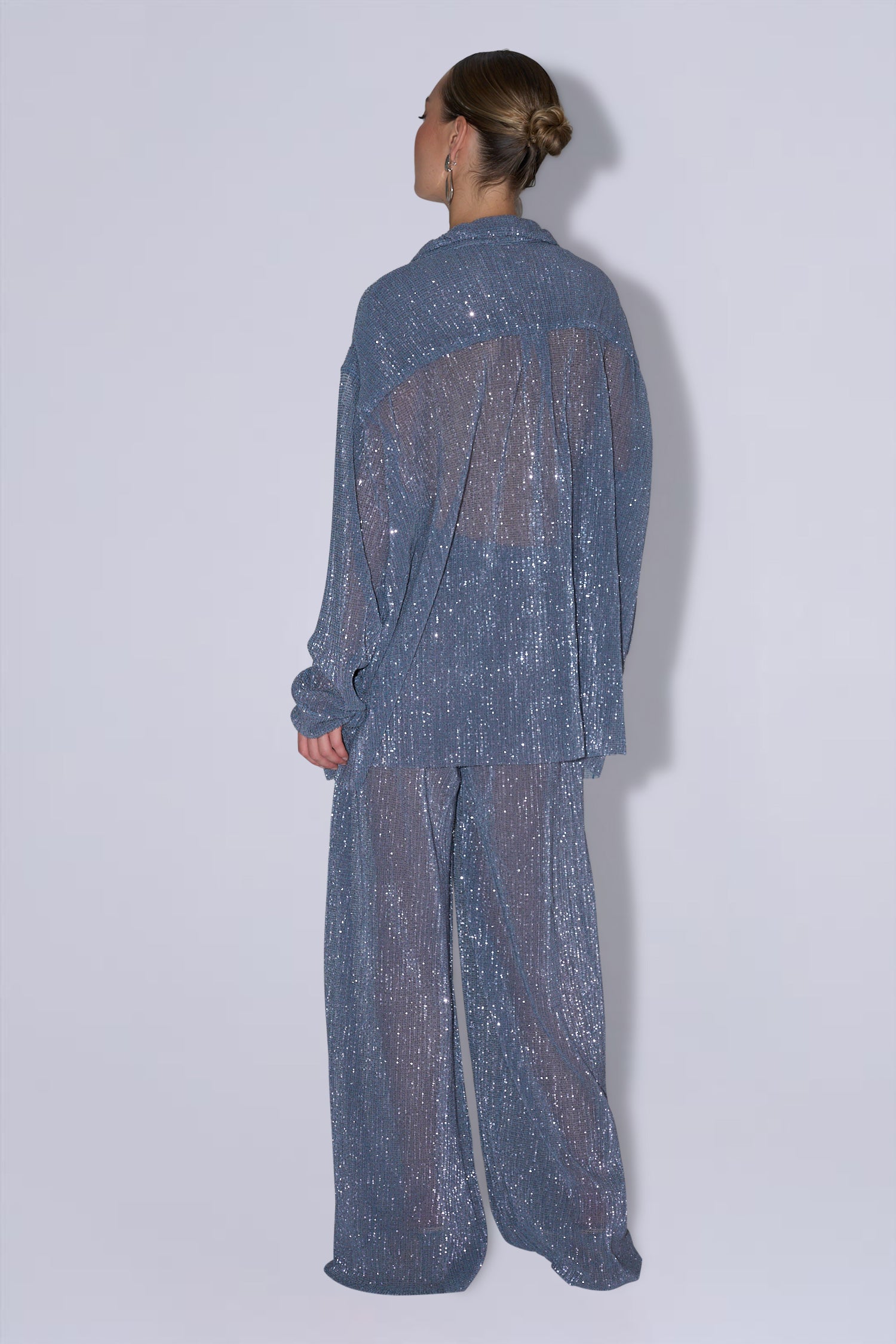 La Musique Pant - Steel Sequin