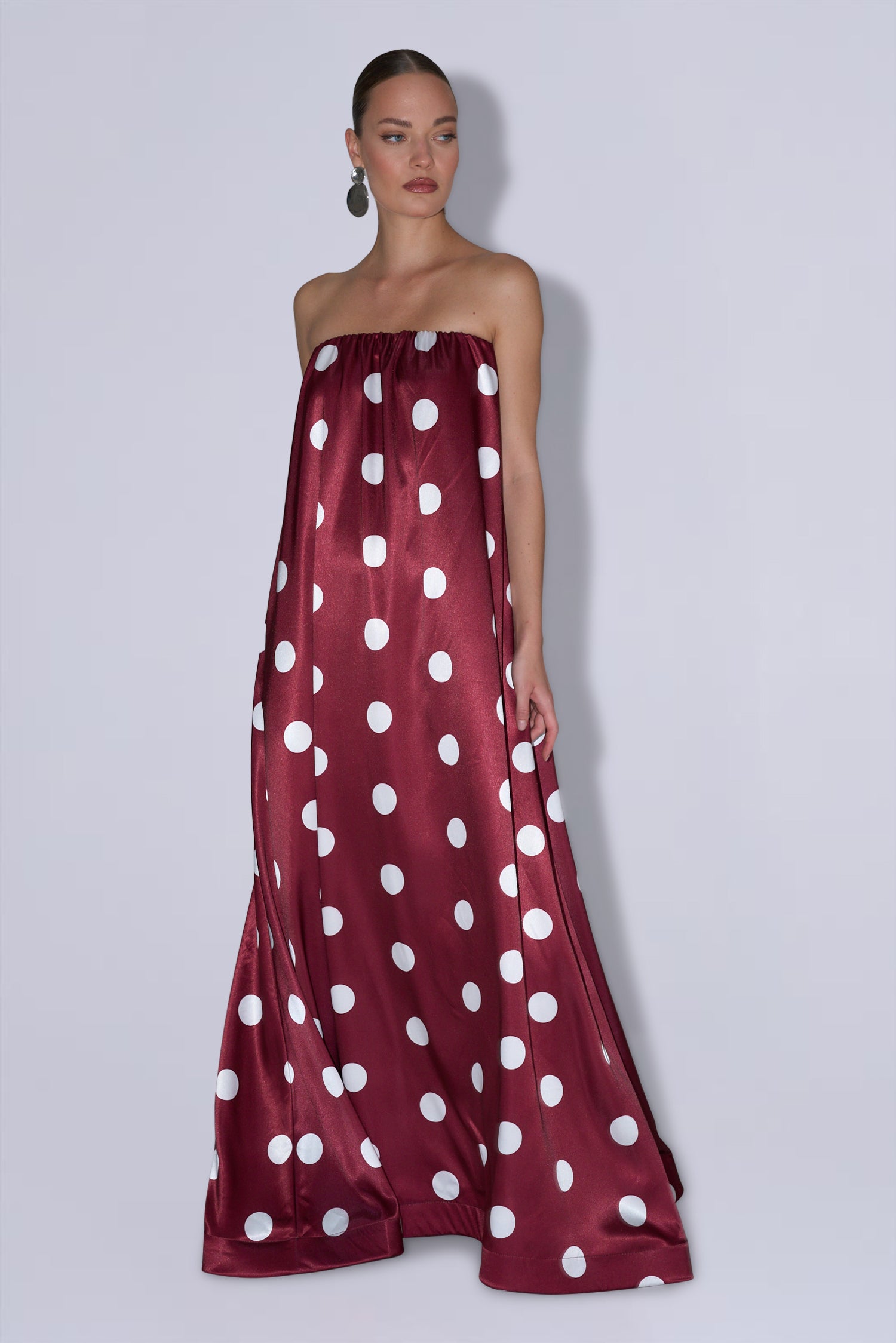 Costiera Dress - Polka Wine