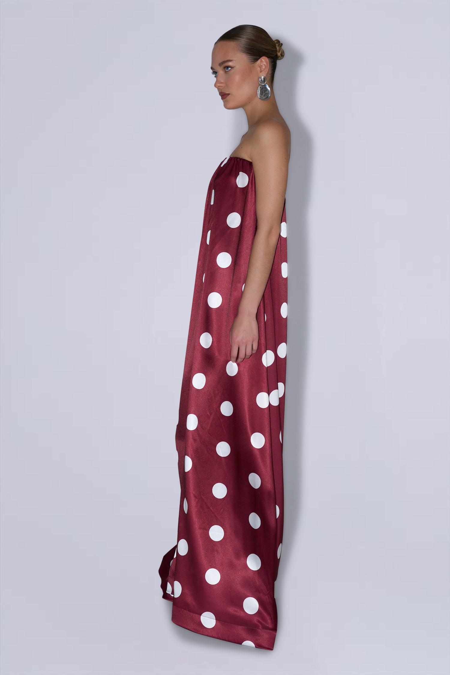 Costiera Dress - Polka Wine