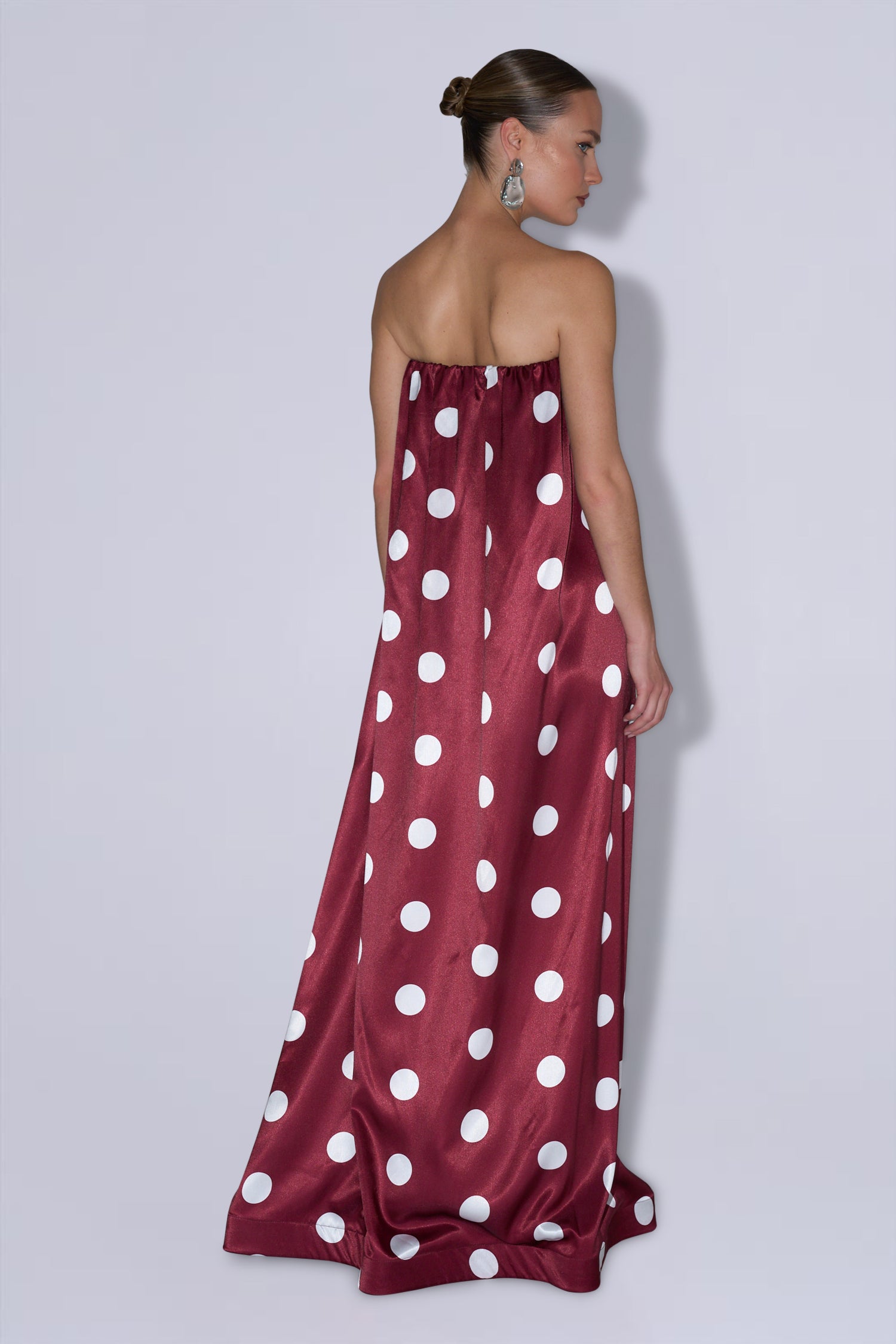 Costiera Dress - Polka Wine