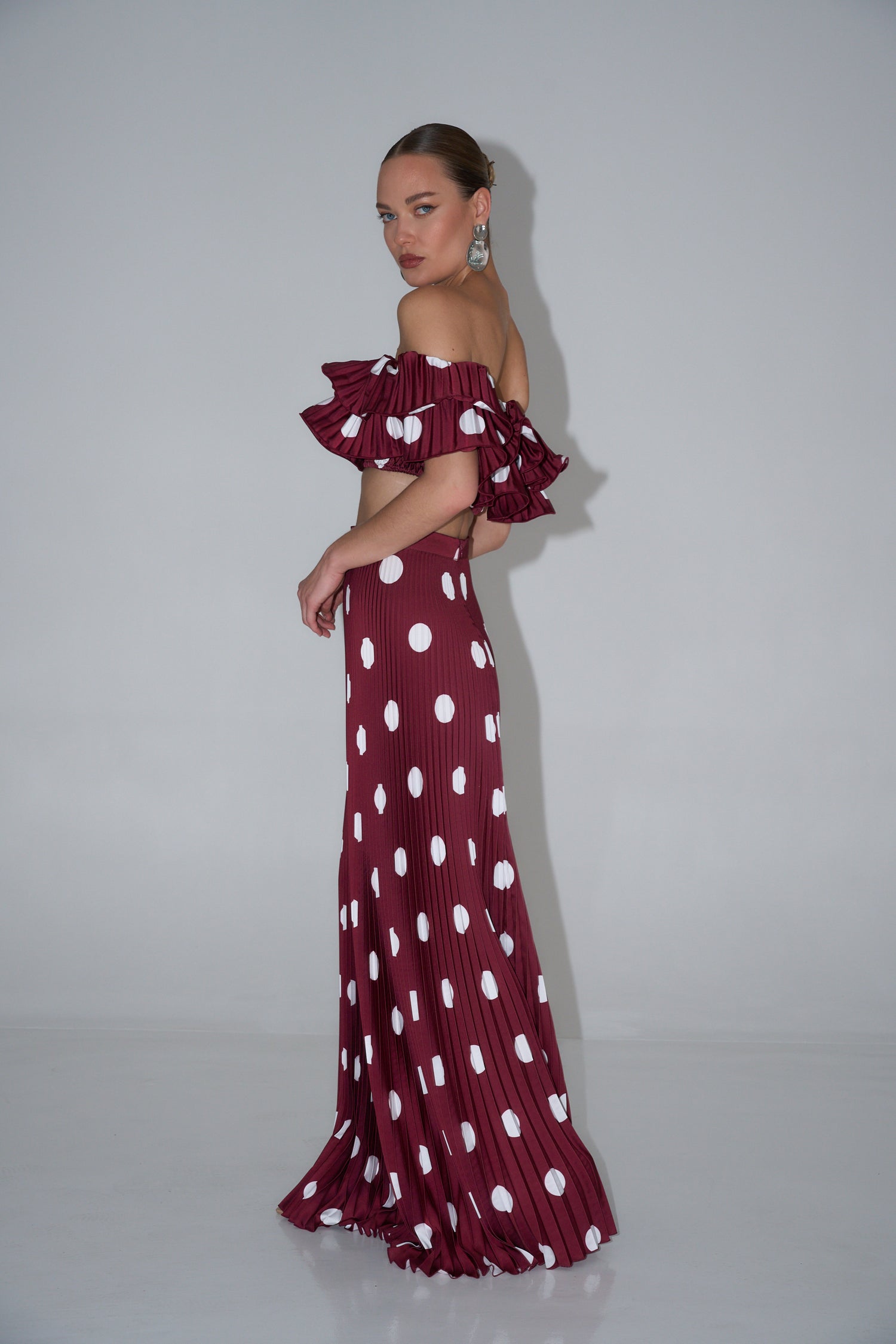 Debut Top - Polka Wine