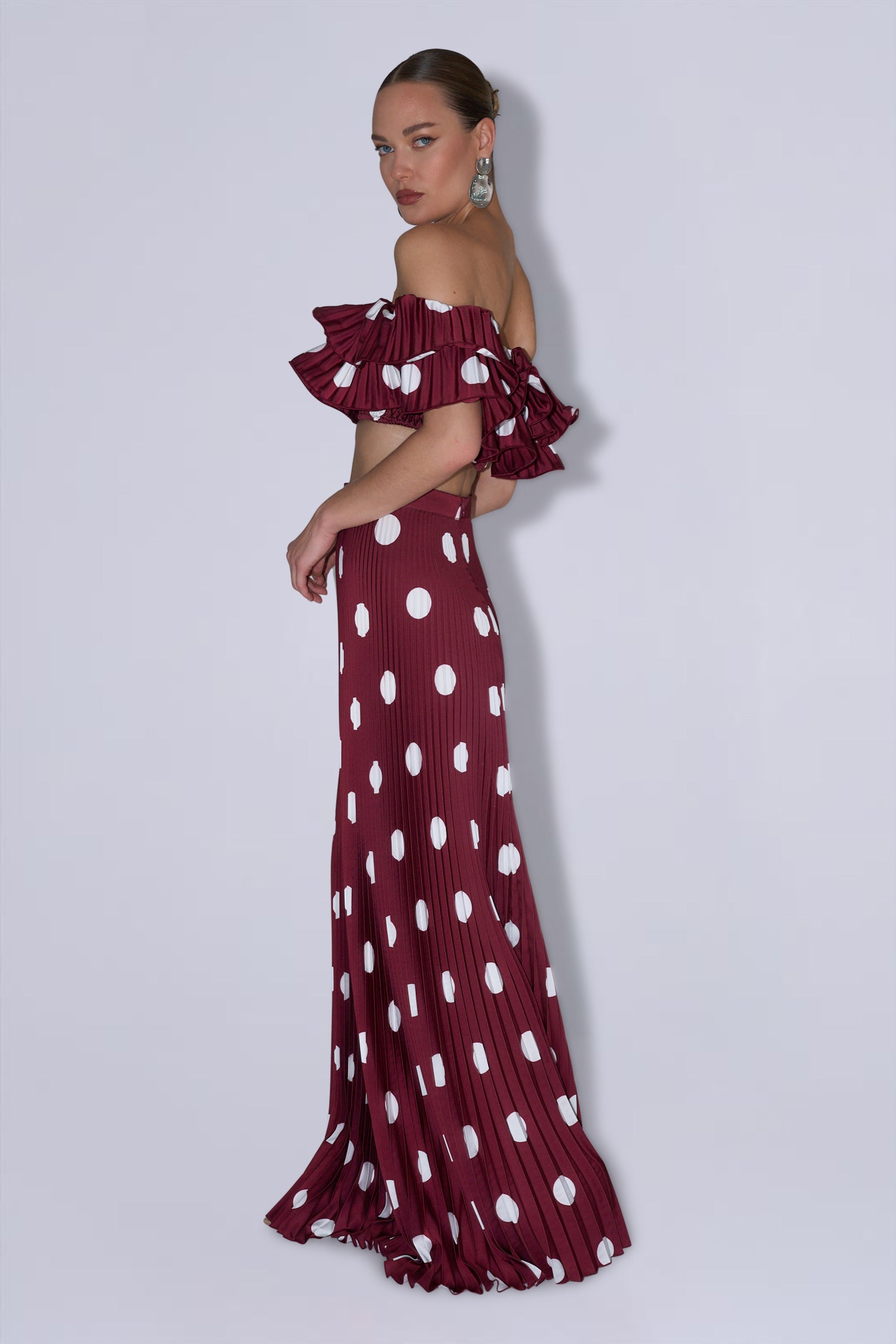 Debut Top - Polka Wine