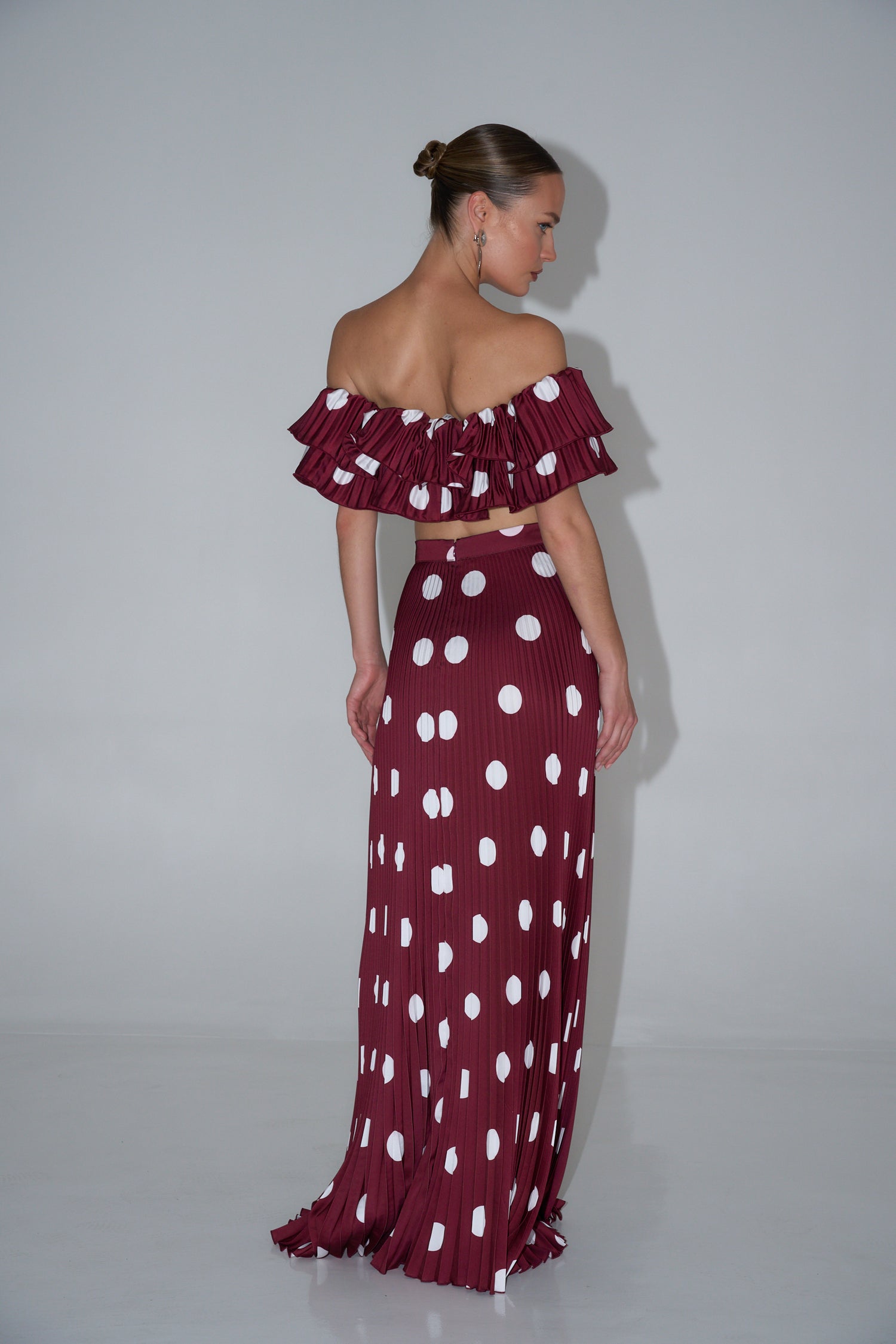 Debut Top - Polka Wine