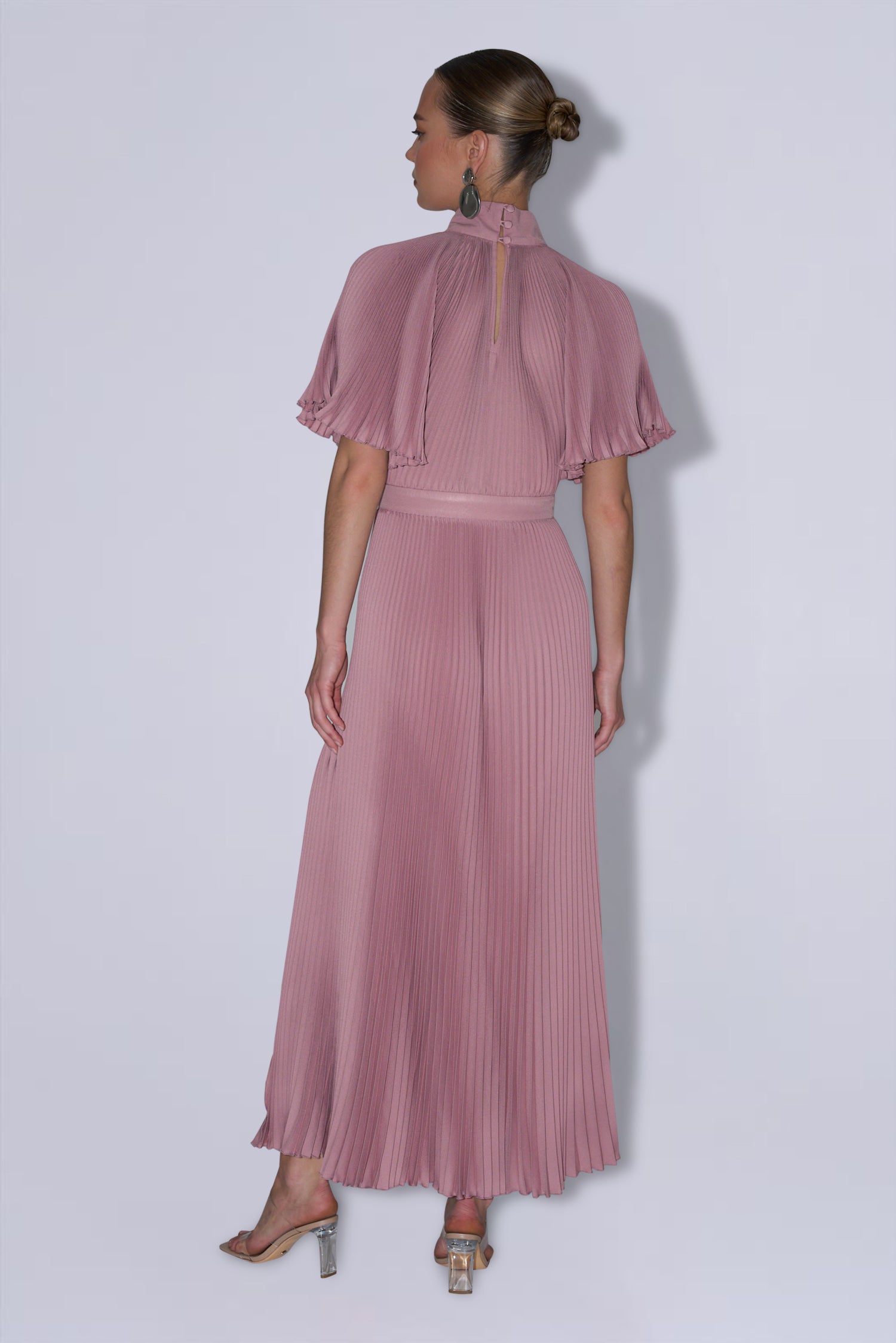 Anais Split Gown - Powdered Rose