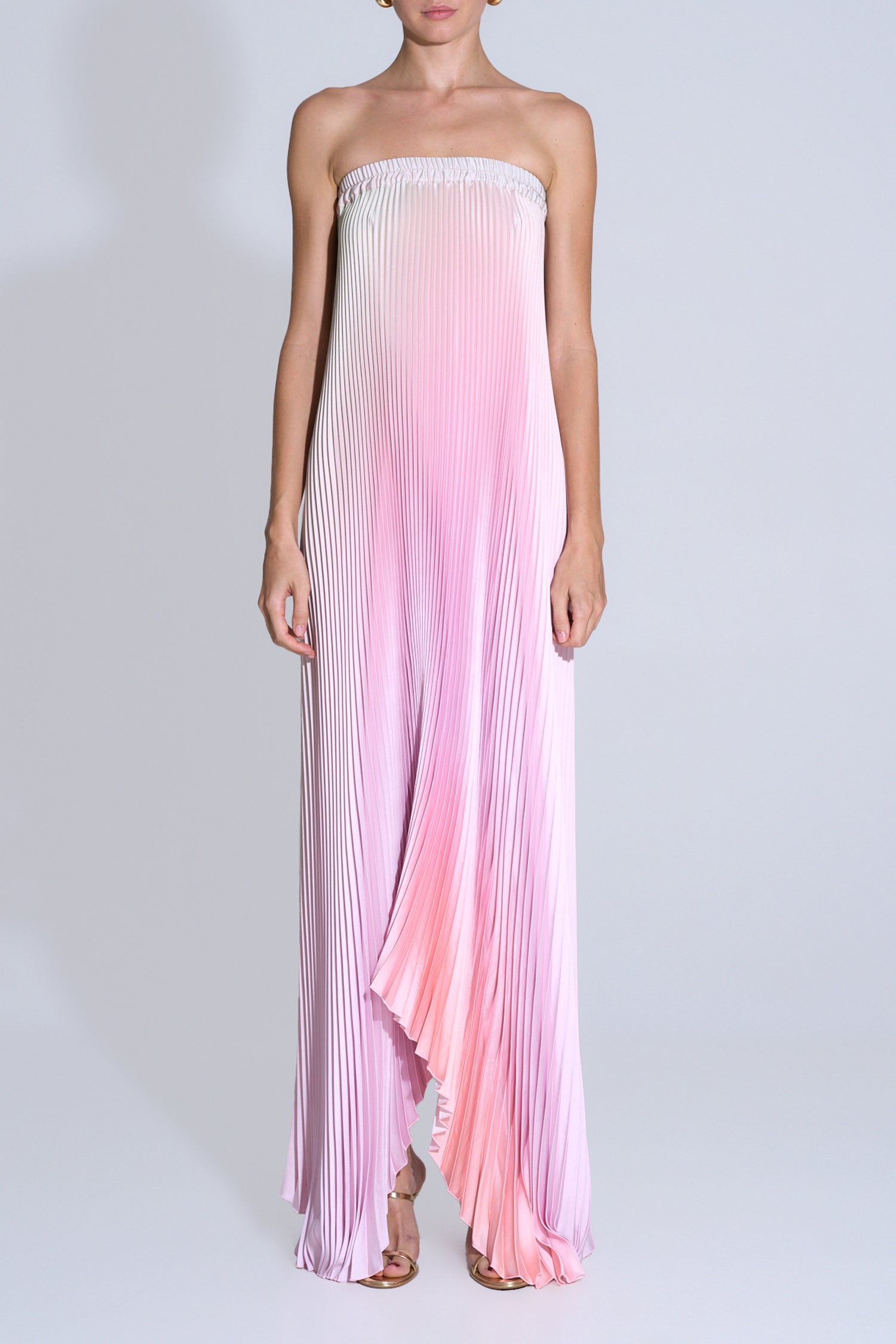 Bisous Strapless Gown - Watermelon Ombre