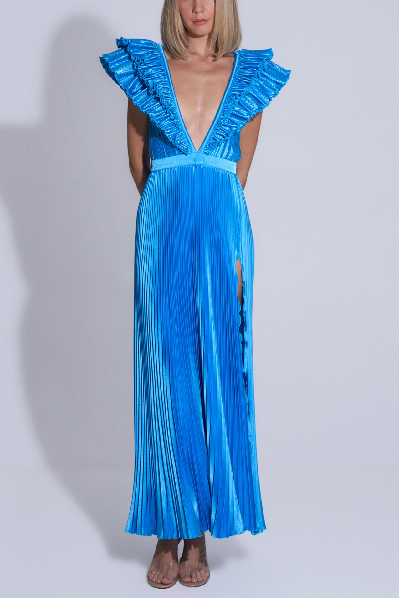 Tuileries Split Gown - Pacific