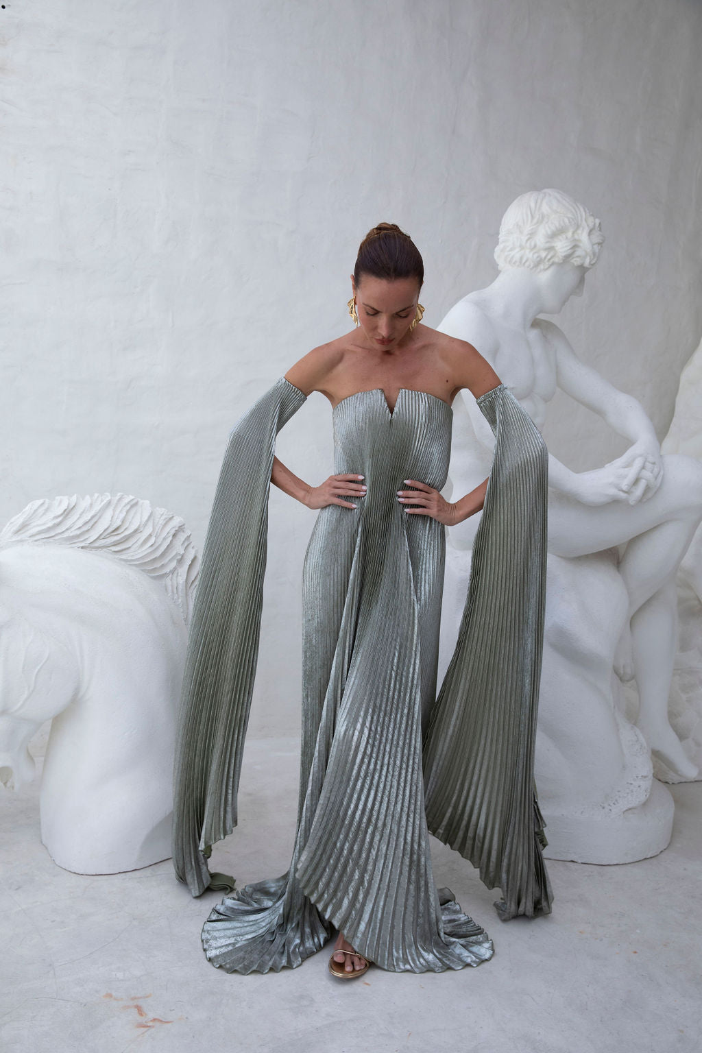 Black Tie Gown - Sage Shimmer