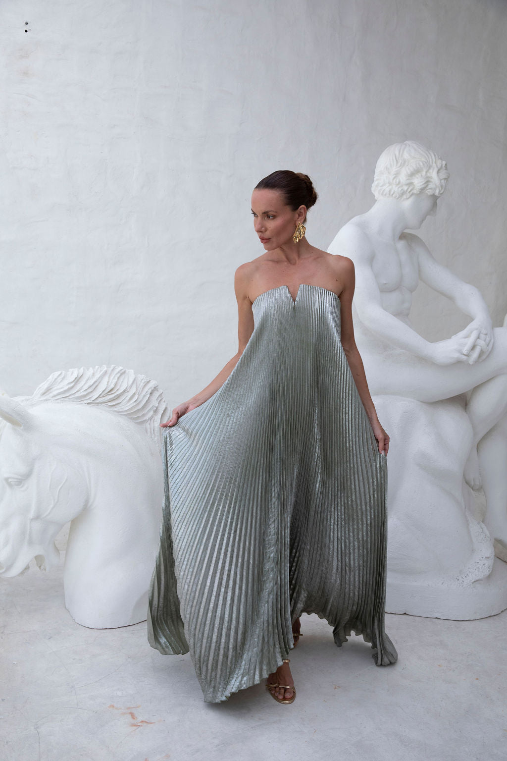 Black Tie Gown - Sage Shimmer