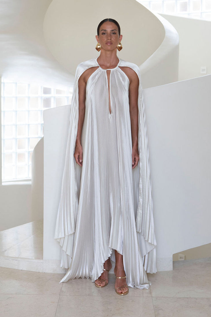 Boheme Cape Gown - Champagne