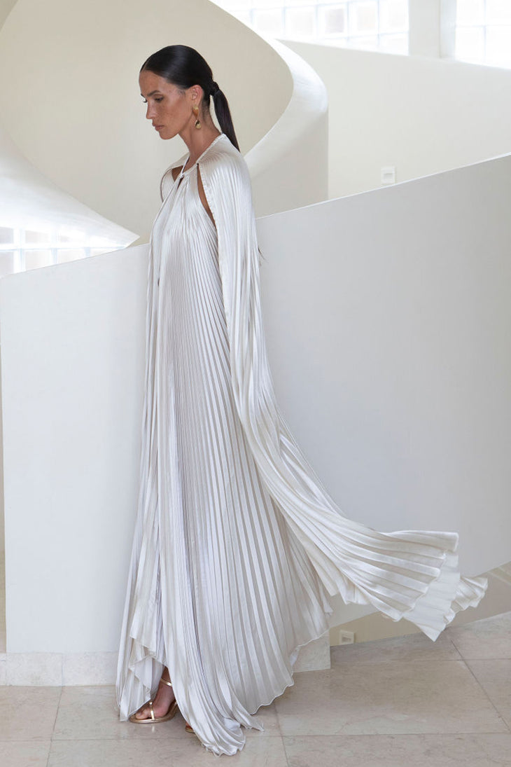 Boheme Cape Gown - Champagne