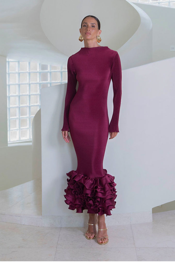 Campbell Cocktail Dress - Wine