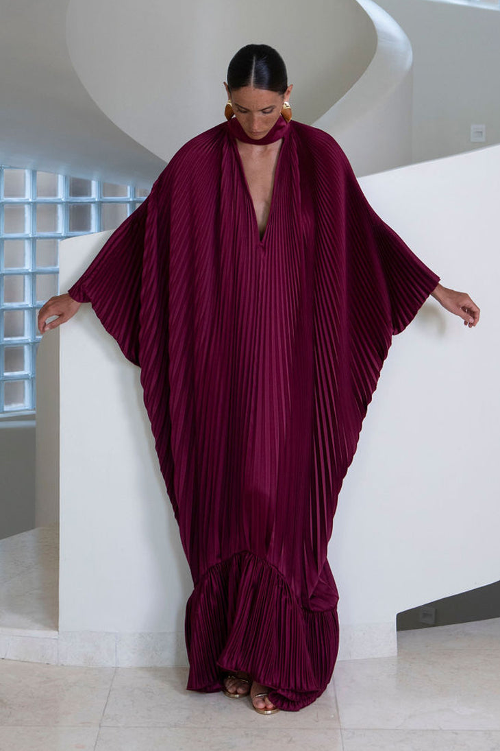 Empire Gown - Wine