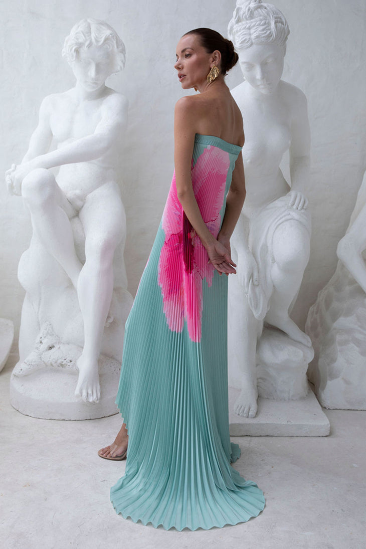 Bisous Strapless Gown - Hibiscus Verde – L'IDÉE | WOMAN