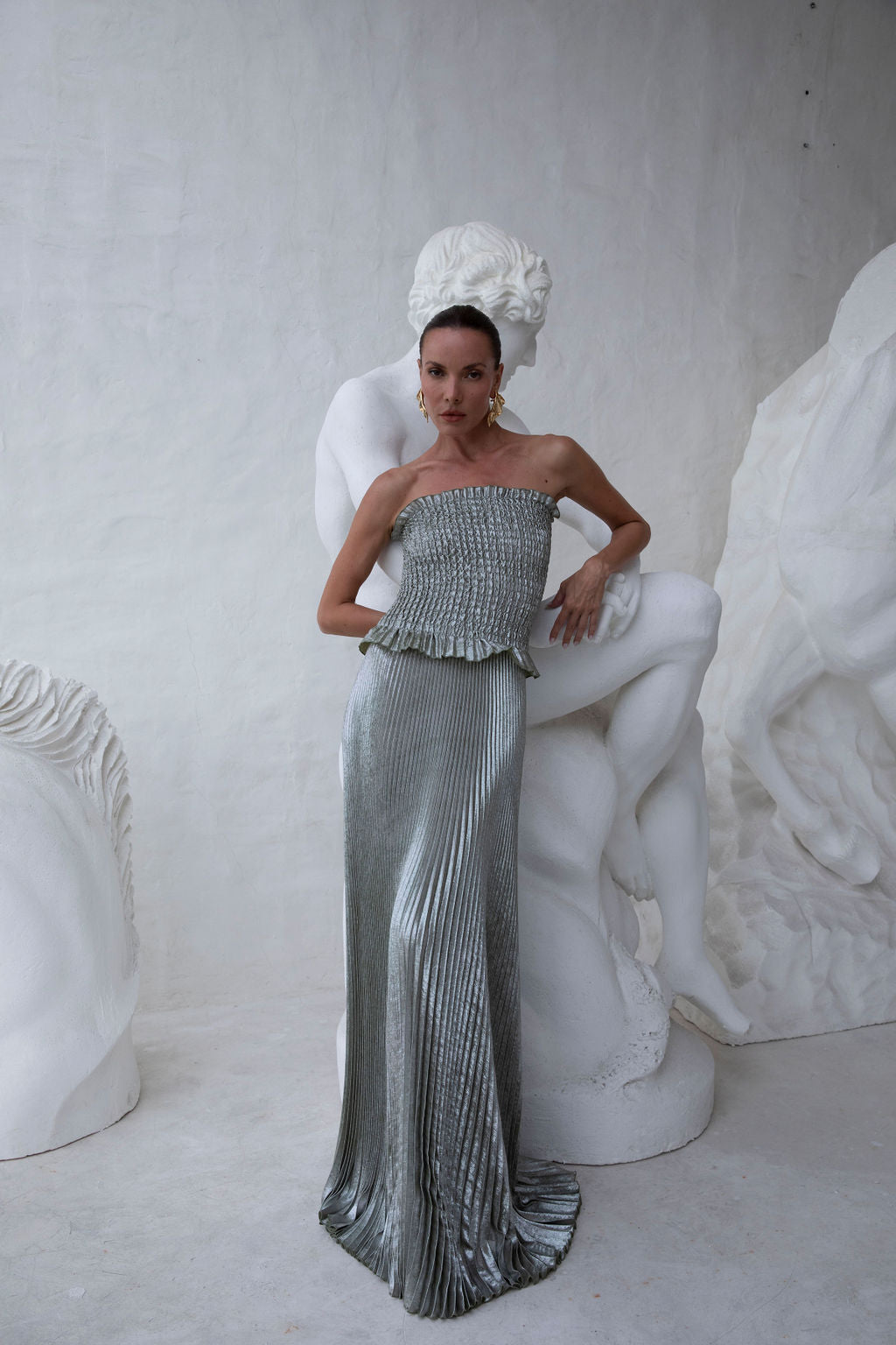 Maya Gown - Sage Shimmer