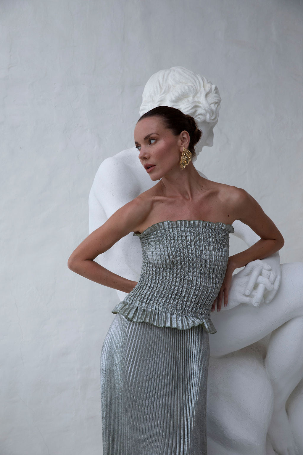 Maya Gown - Sage Shimmer