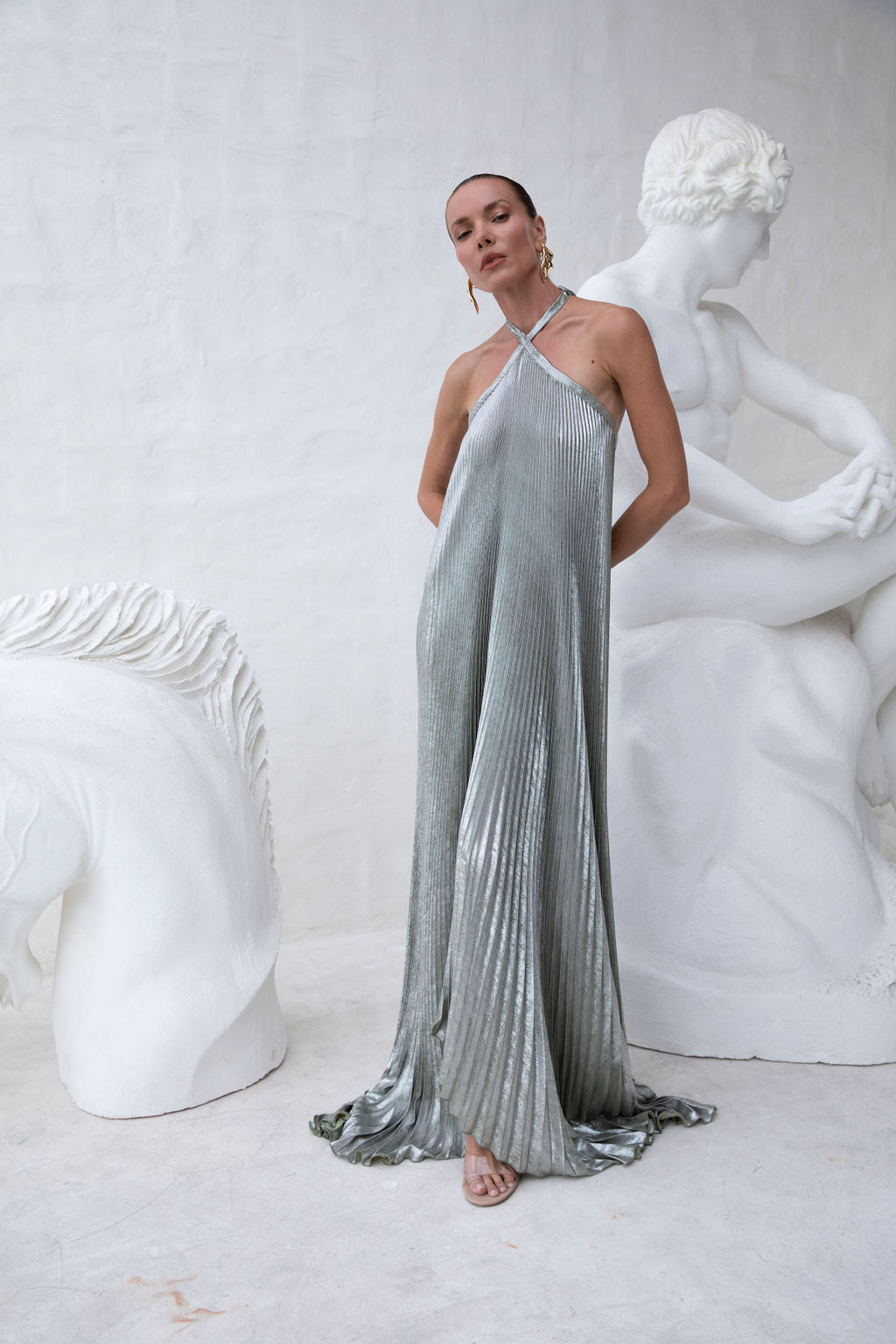 Deesse Gown - Sage Shimmer