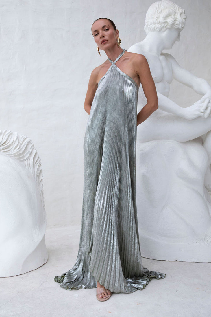 Deesse Gown - Sage Shimmer
