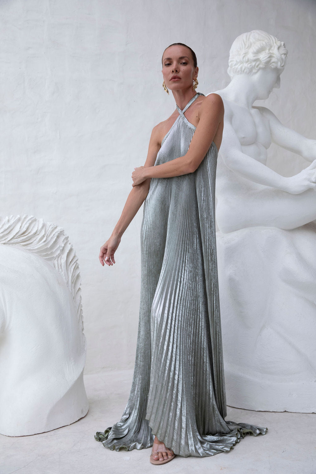 Deesse Gown - Sage Shimmer