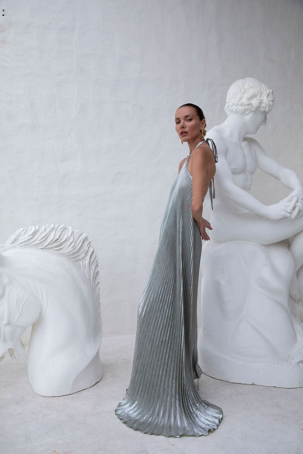 Deesse Gown - Sage Shimmer
