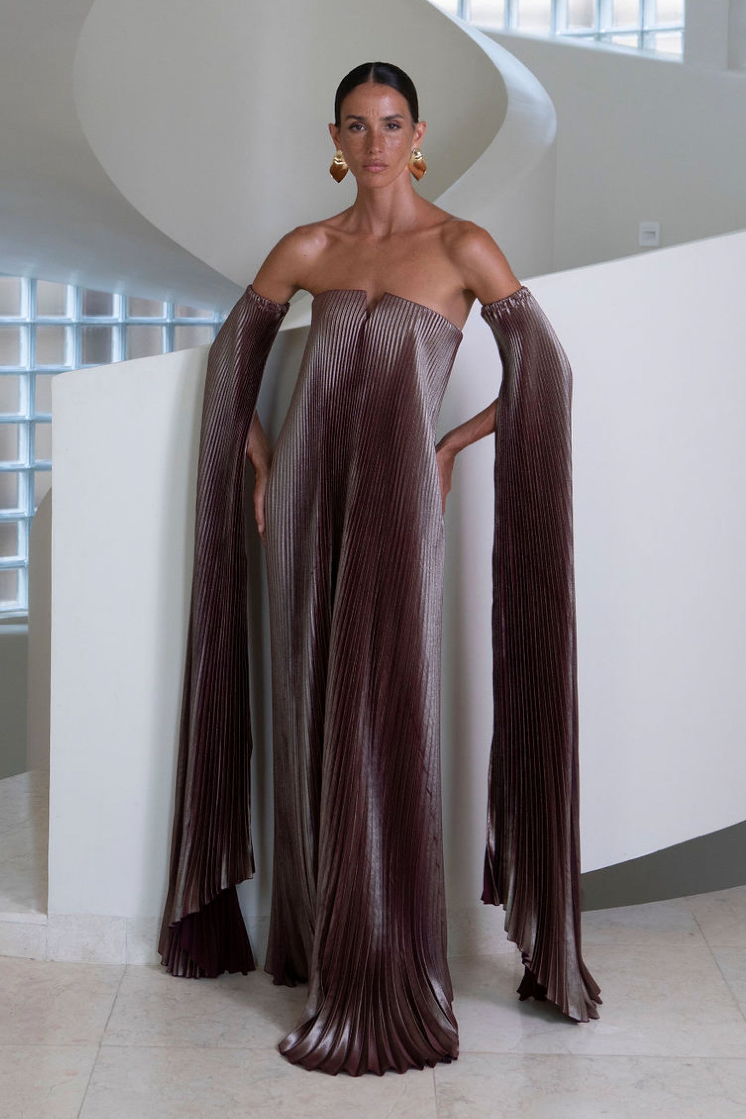 Black Tie Gown Drama Sleeves - Amaro Shine