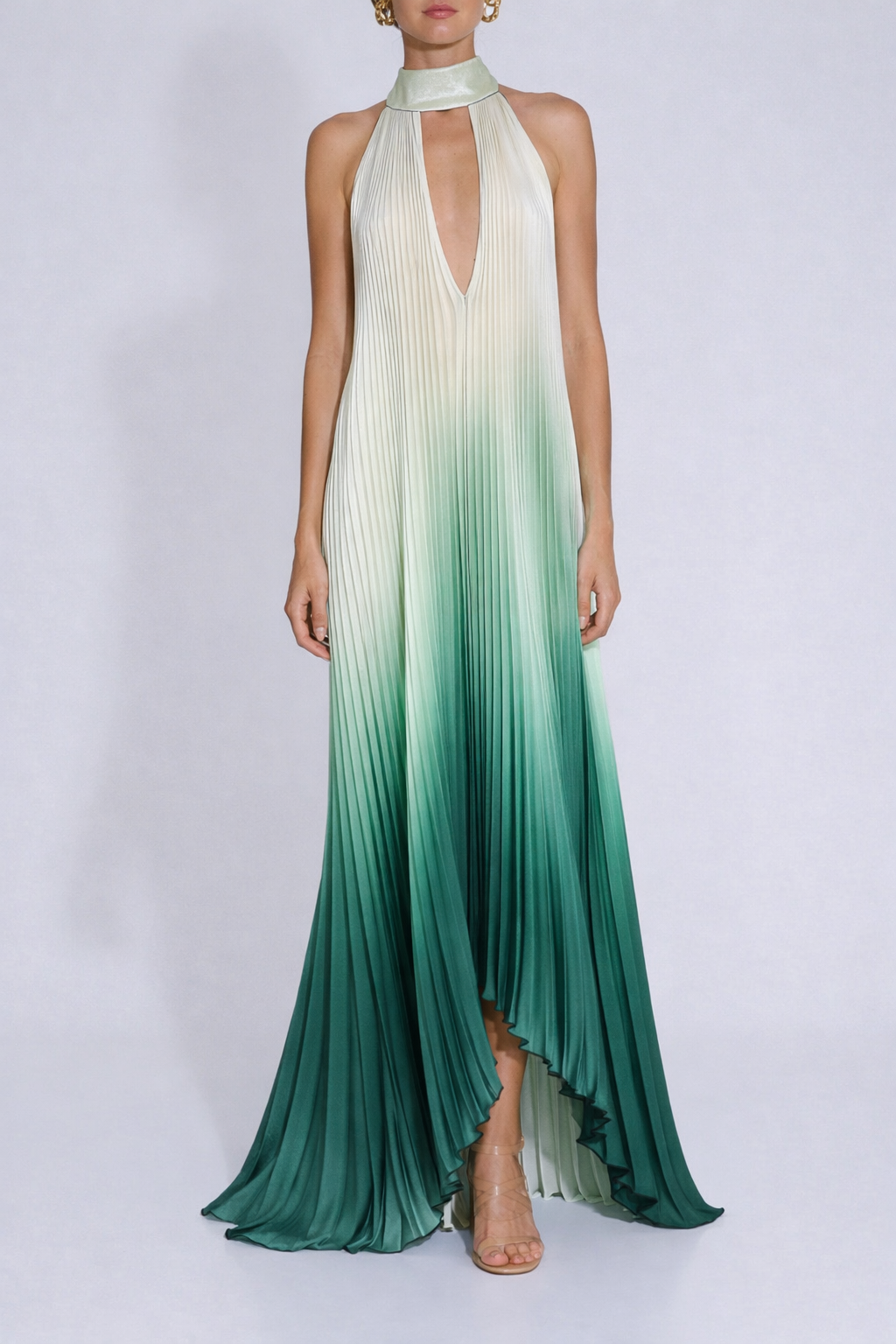 Opera Gown - Green Milk Ombre
