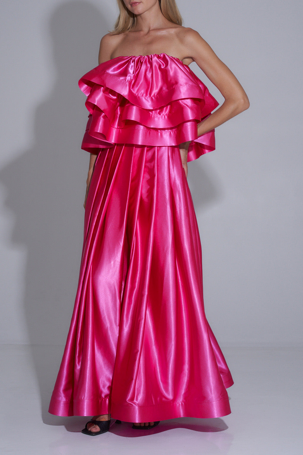 Sicilian Strapless Top - Foxglove