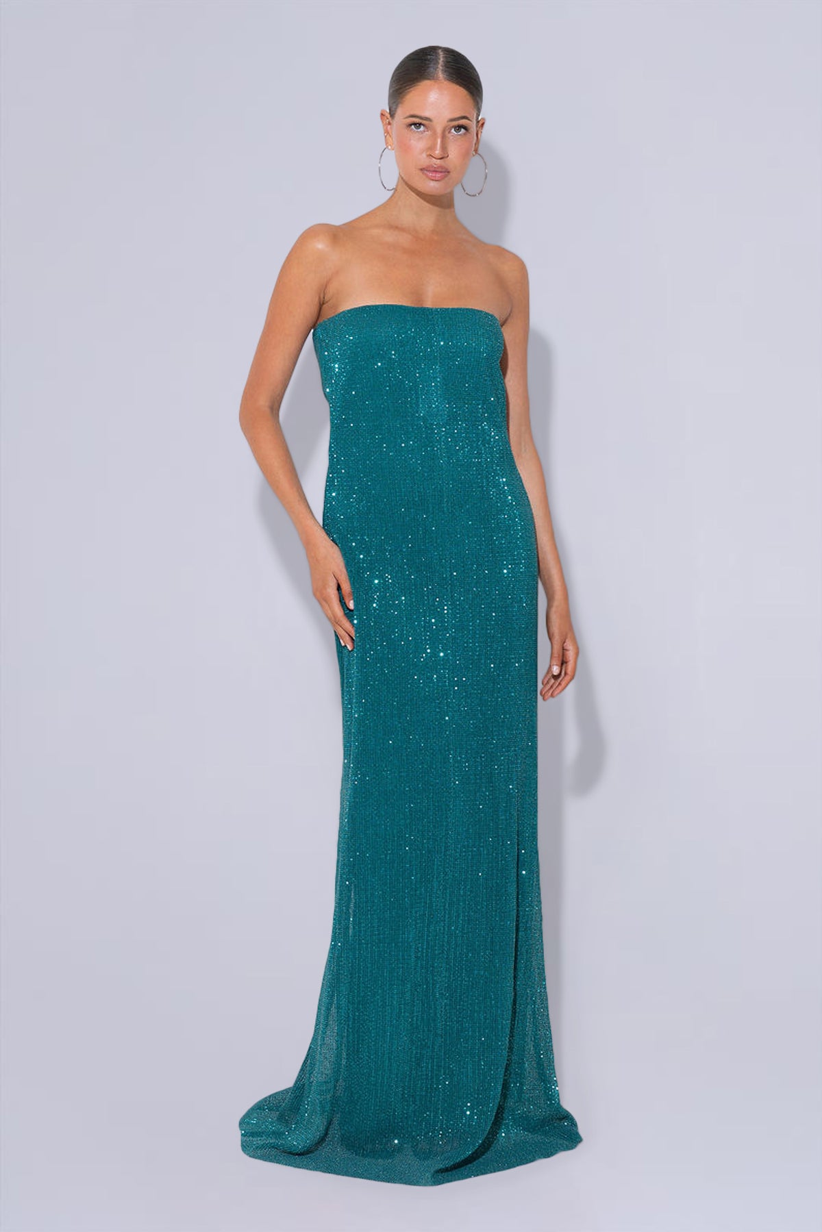 York Dress - Teal Sequin