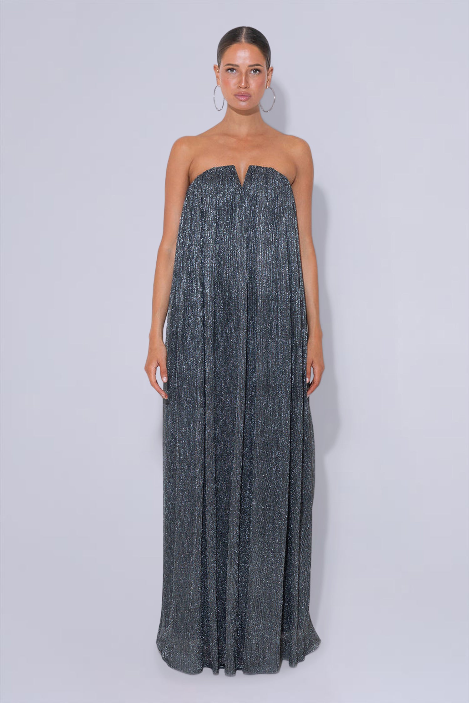 Aphrodite Gown - Gunmetal Moonlight