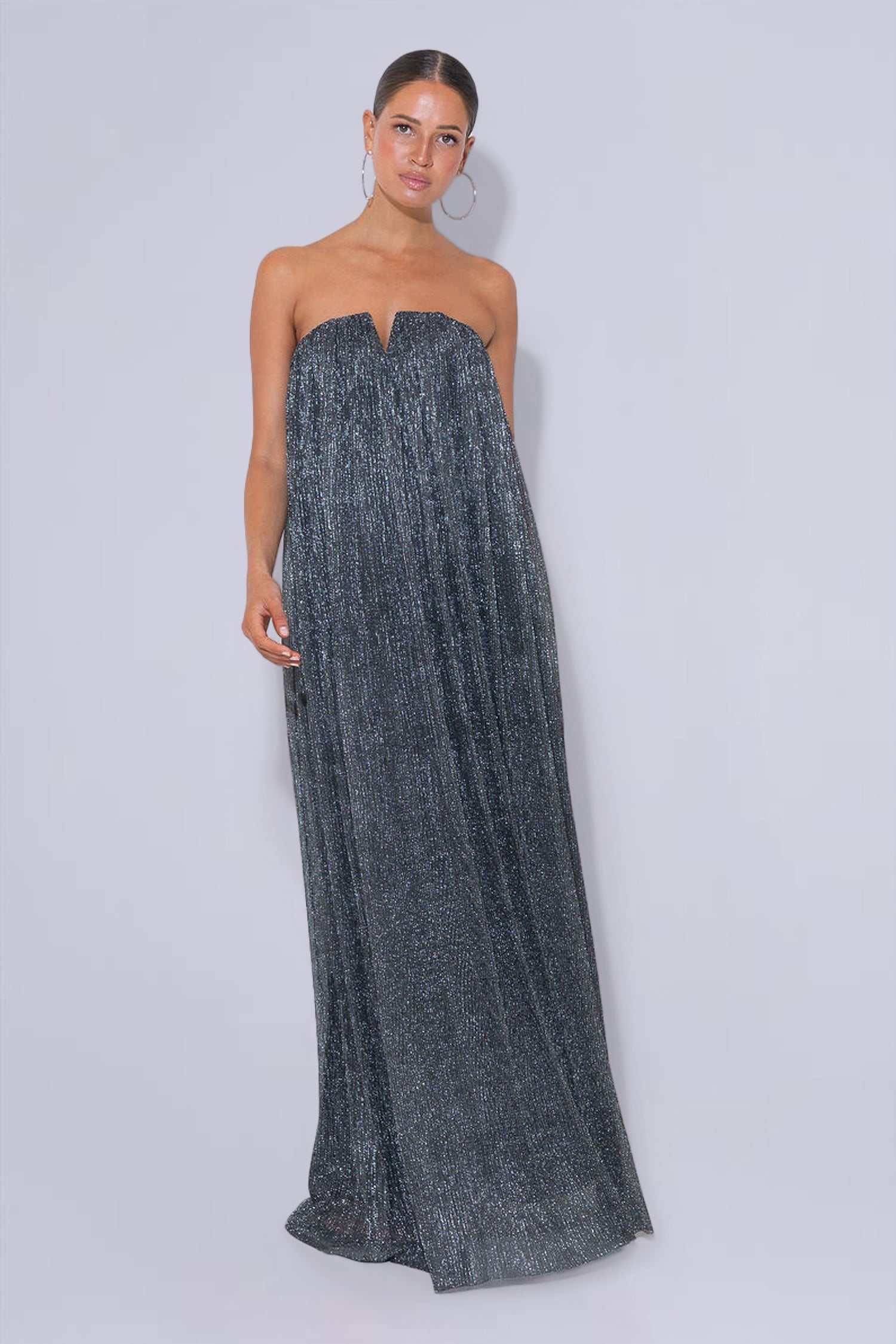Aphrodite Gown - Gunmetal Moonlight