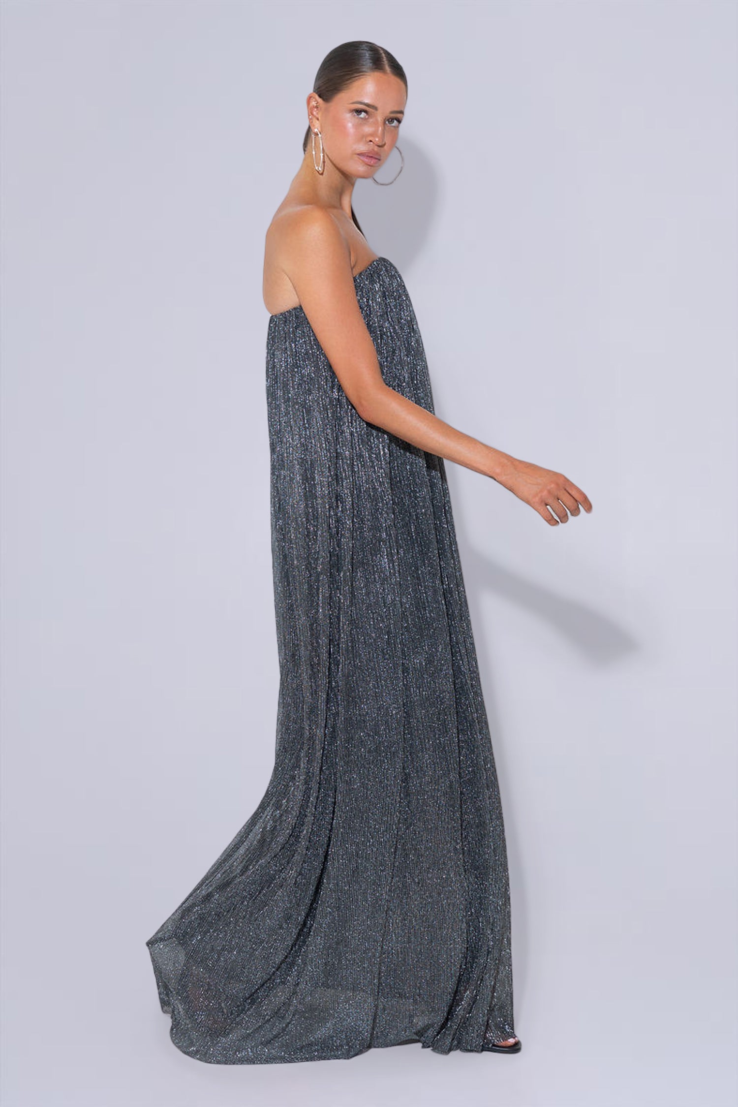 Aphrodite Gown - Gunmetal Moonlight