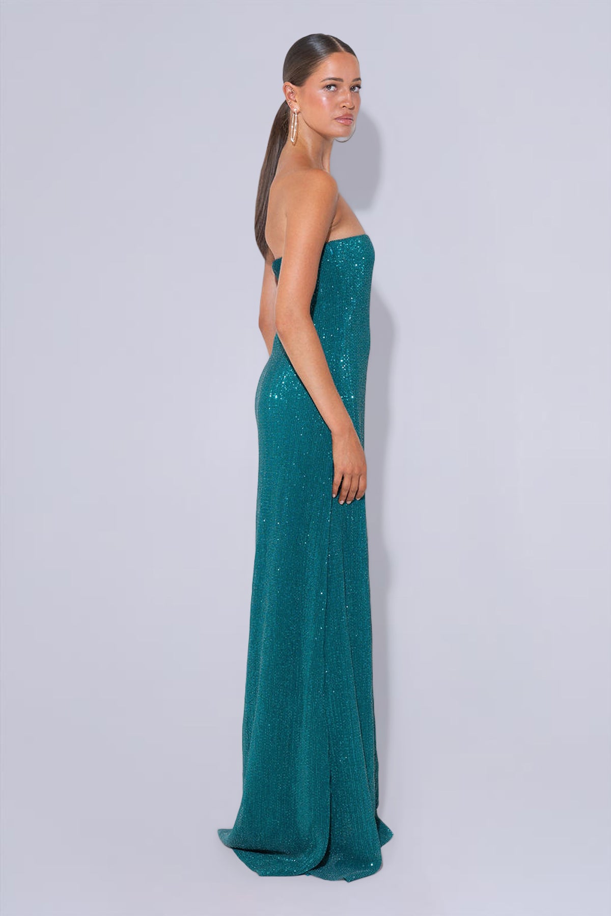 York Dress - Teal Sequin