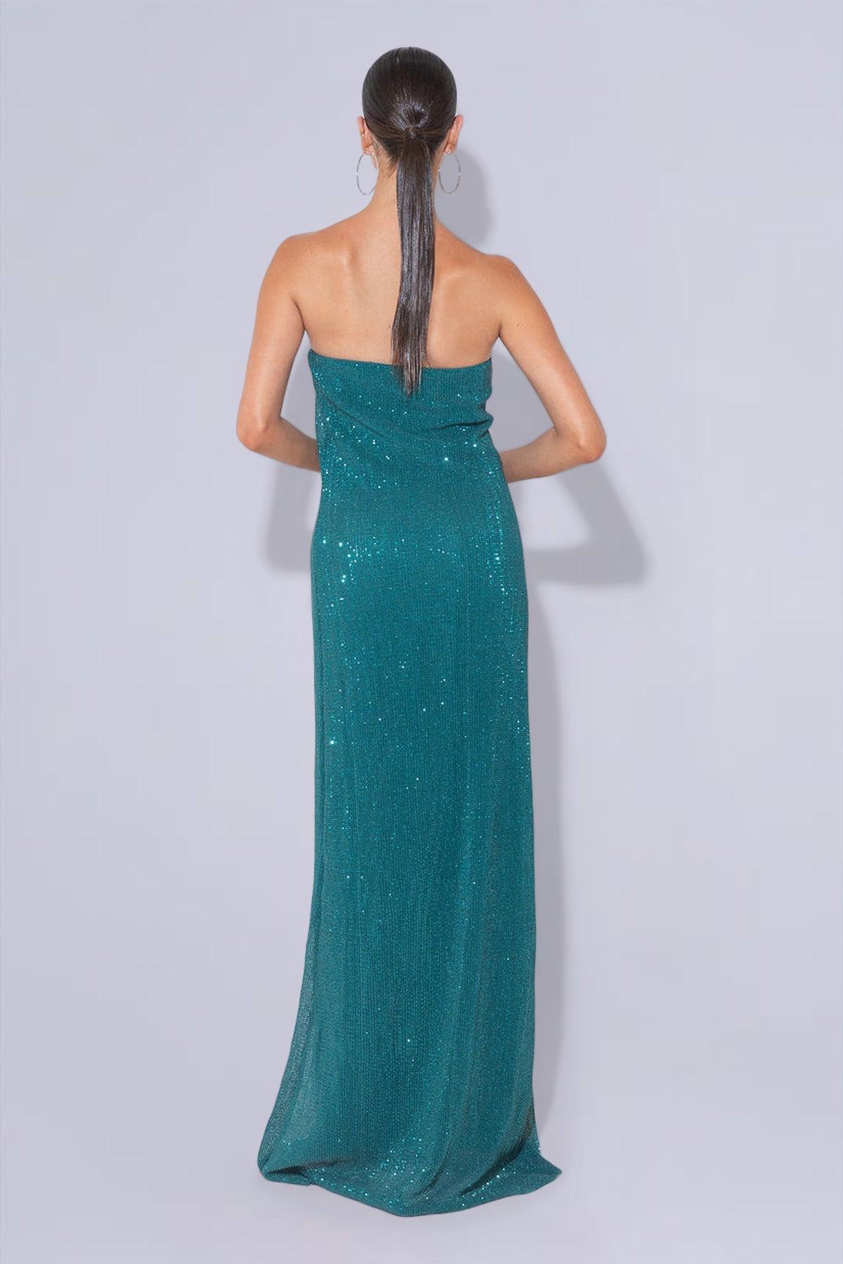 York Dress - Teal Sequin