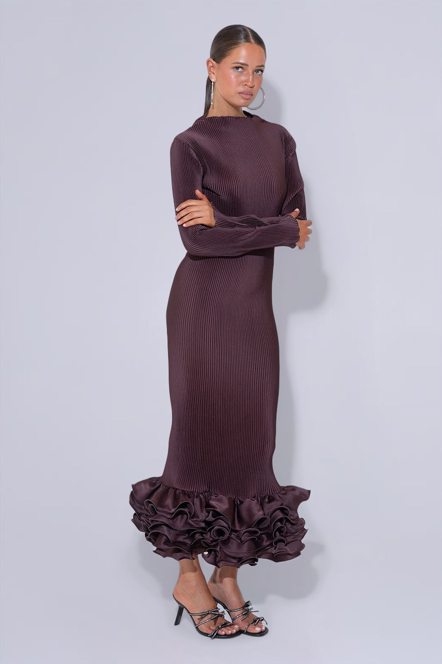 Campbell Cocktail Dress - Mahogany