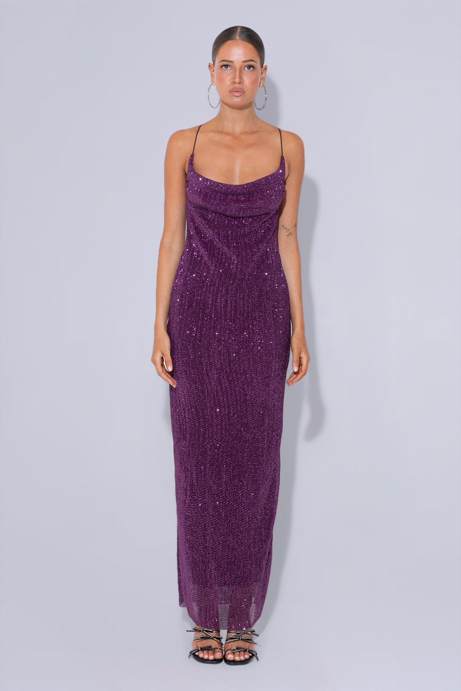 Cosmopolitan Dress - Plum Sequin