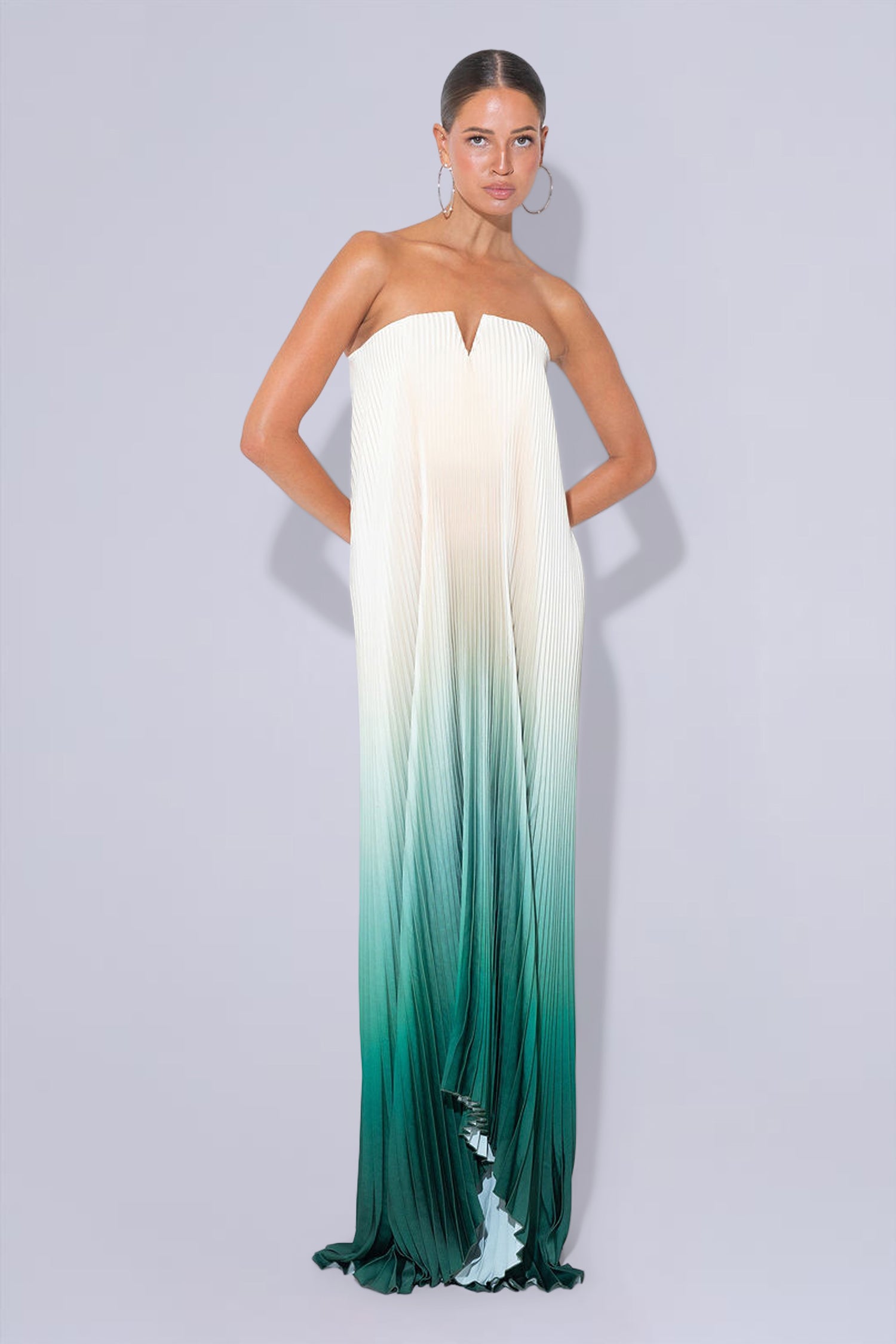 Black Tie Gown - Green Milk Ombre