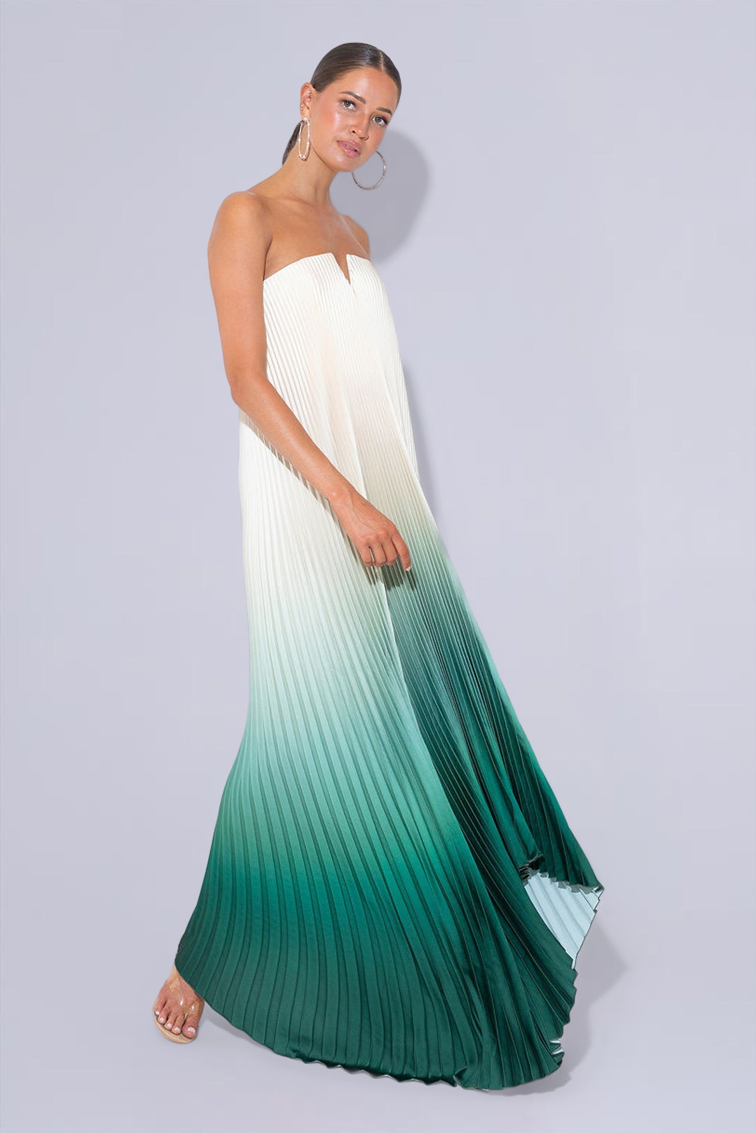 Black Tie Gown - Green Milk Ombre