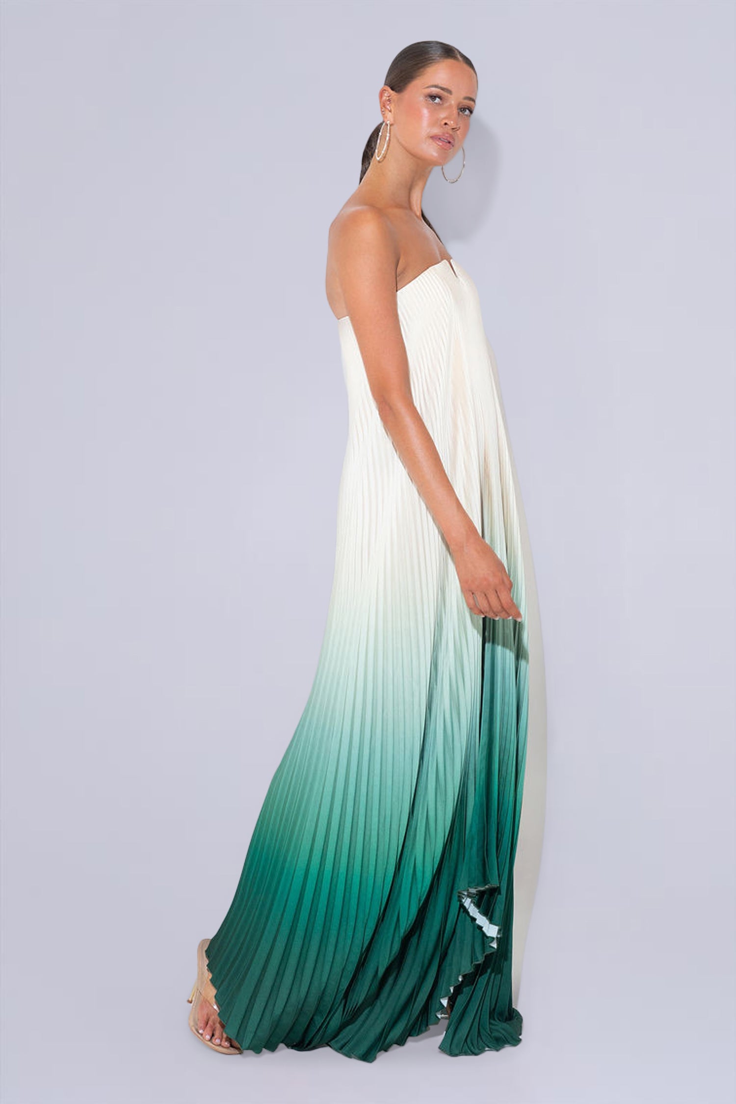 Black Tie Gown - Green Milk Ombre
