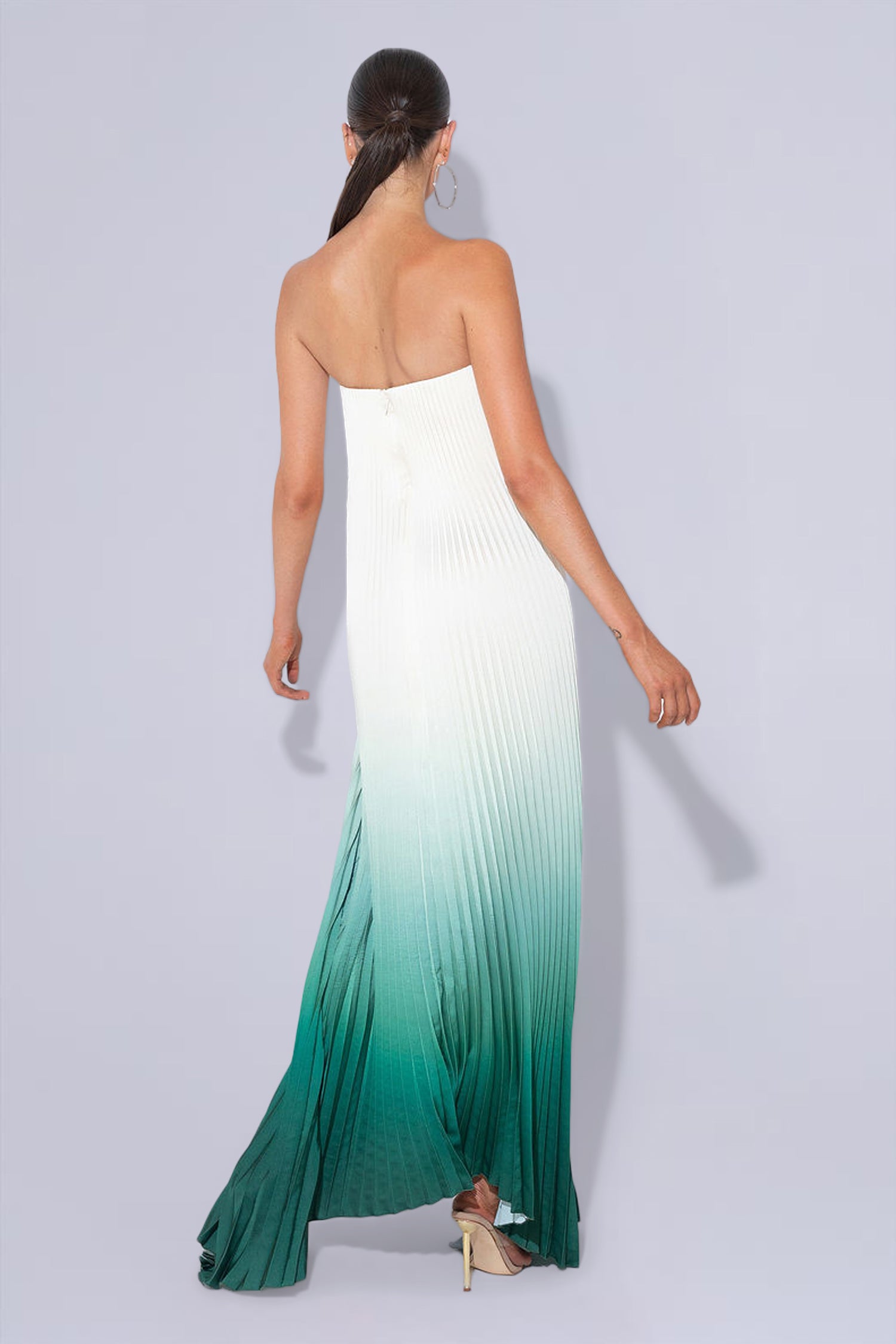 Black Tie Gown - Green Milk Ombre
