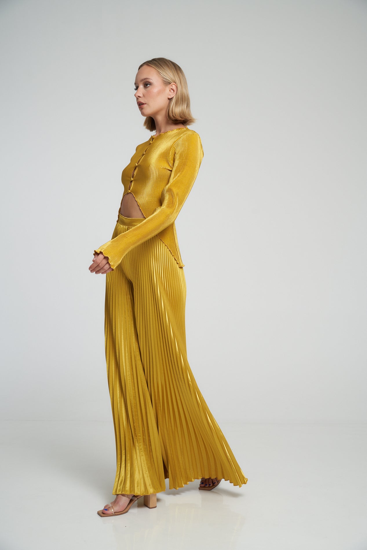 Bisous Pleated Pant - Marigold