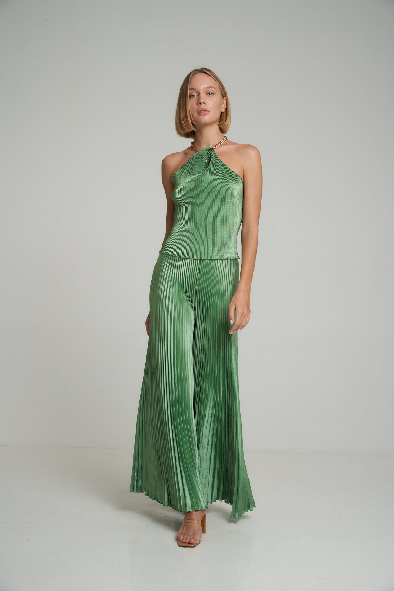 Bisous Pleated Pant_Sea Green_3