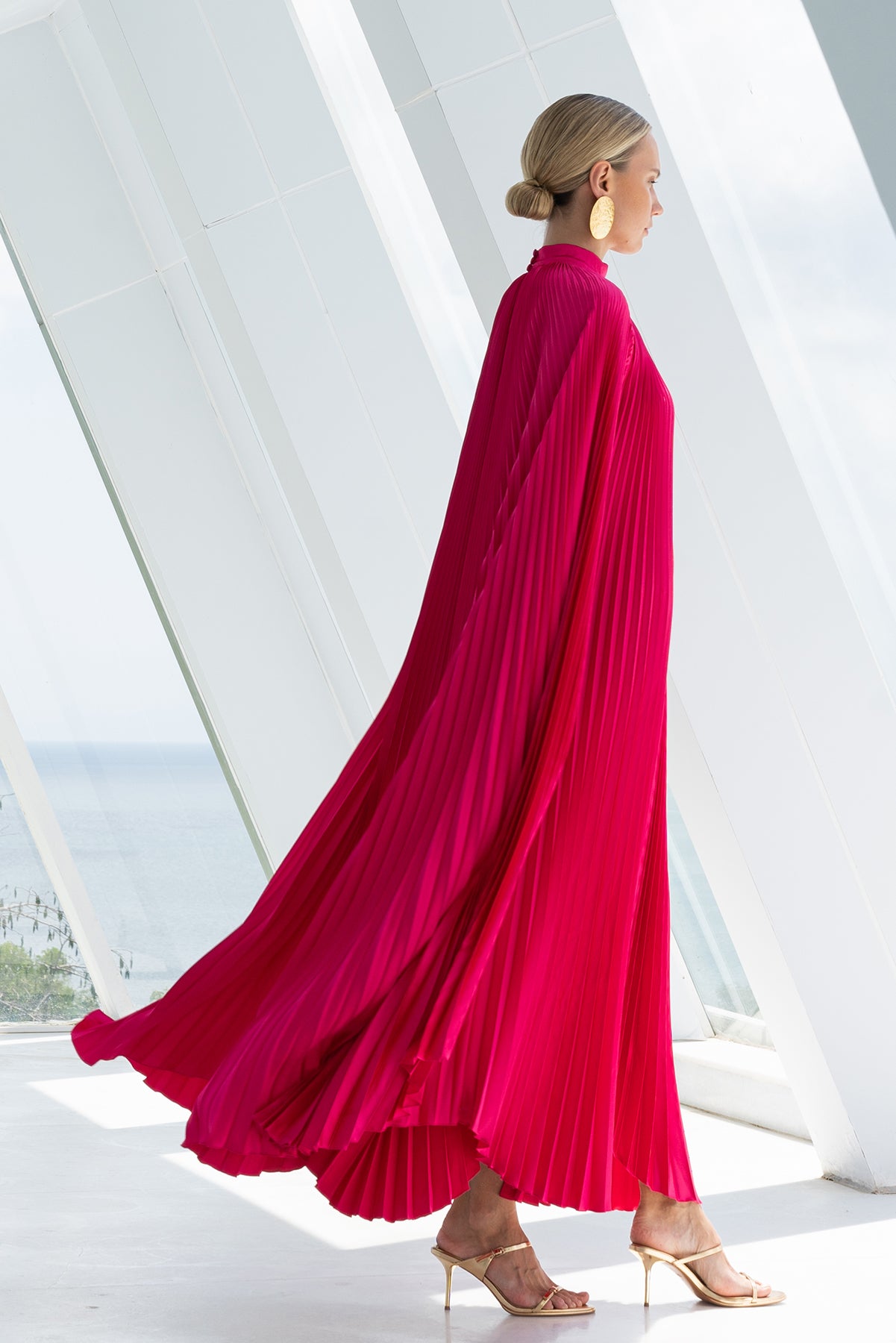 Eiffel Cape Gown - Foxglove