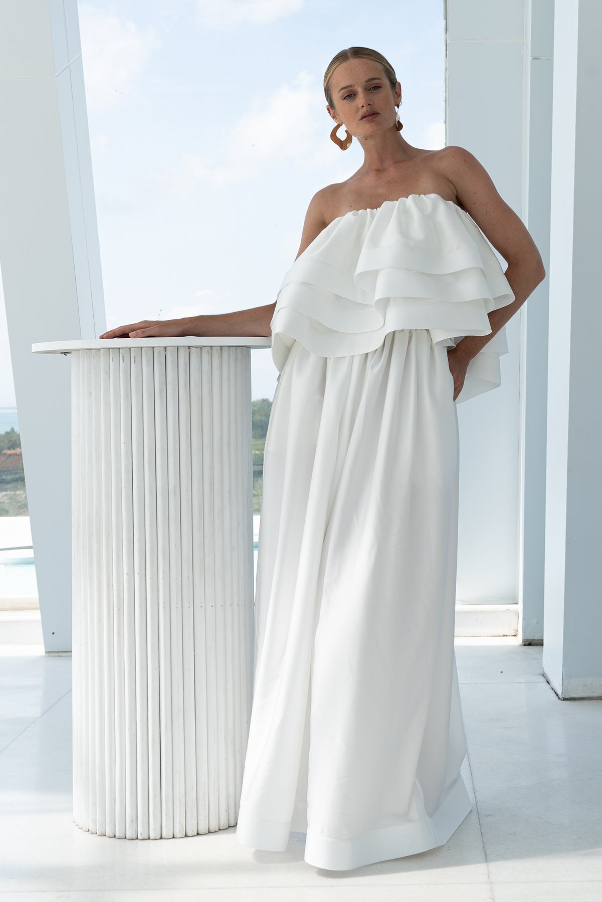 Sicilian Strapless Top - Ivory