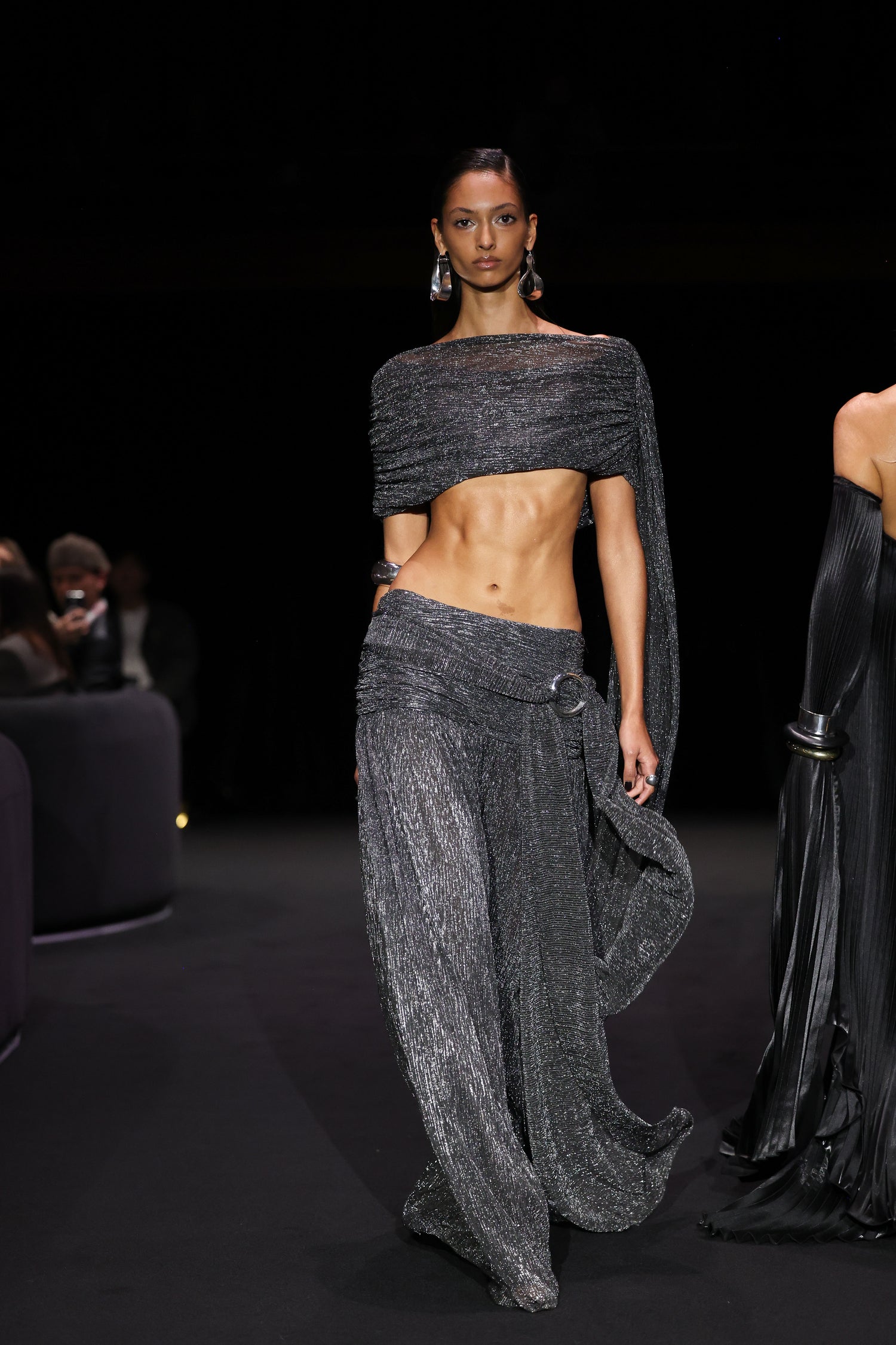 Yves Skirt - Gunmetal Moonlight