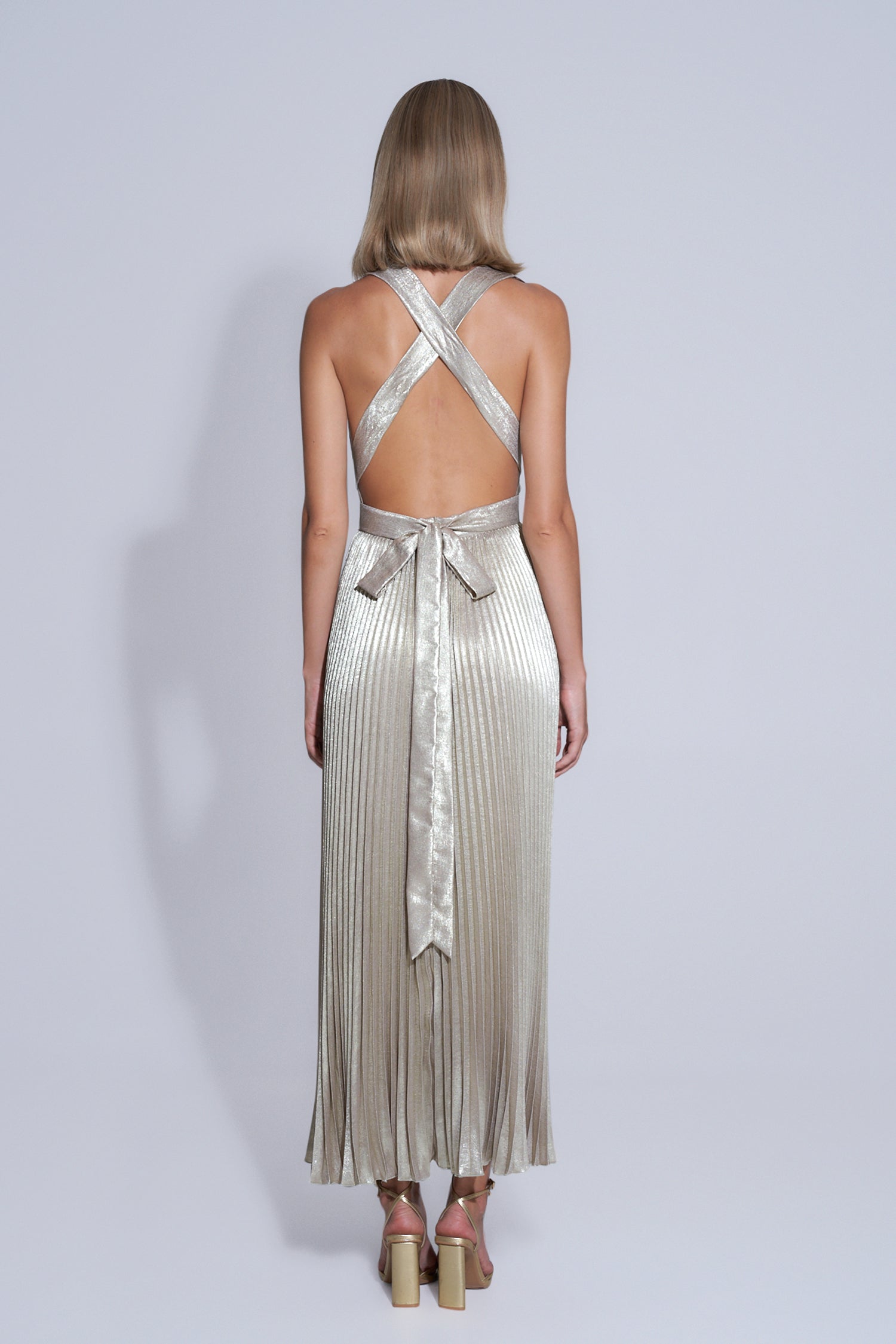 Moderniste Gown - Gold Shimmer