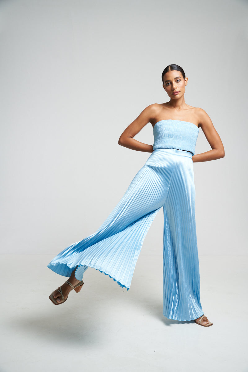Bisous Pleated Pant - Summer Blue