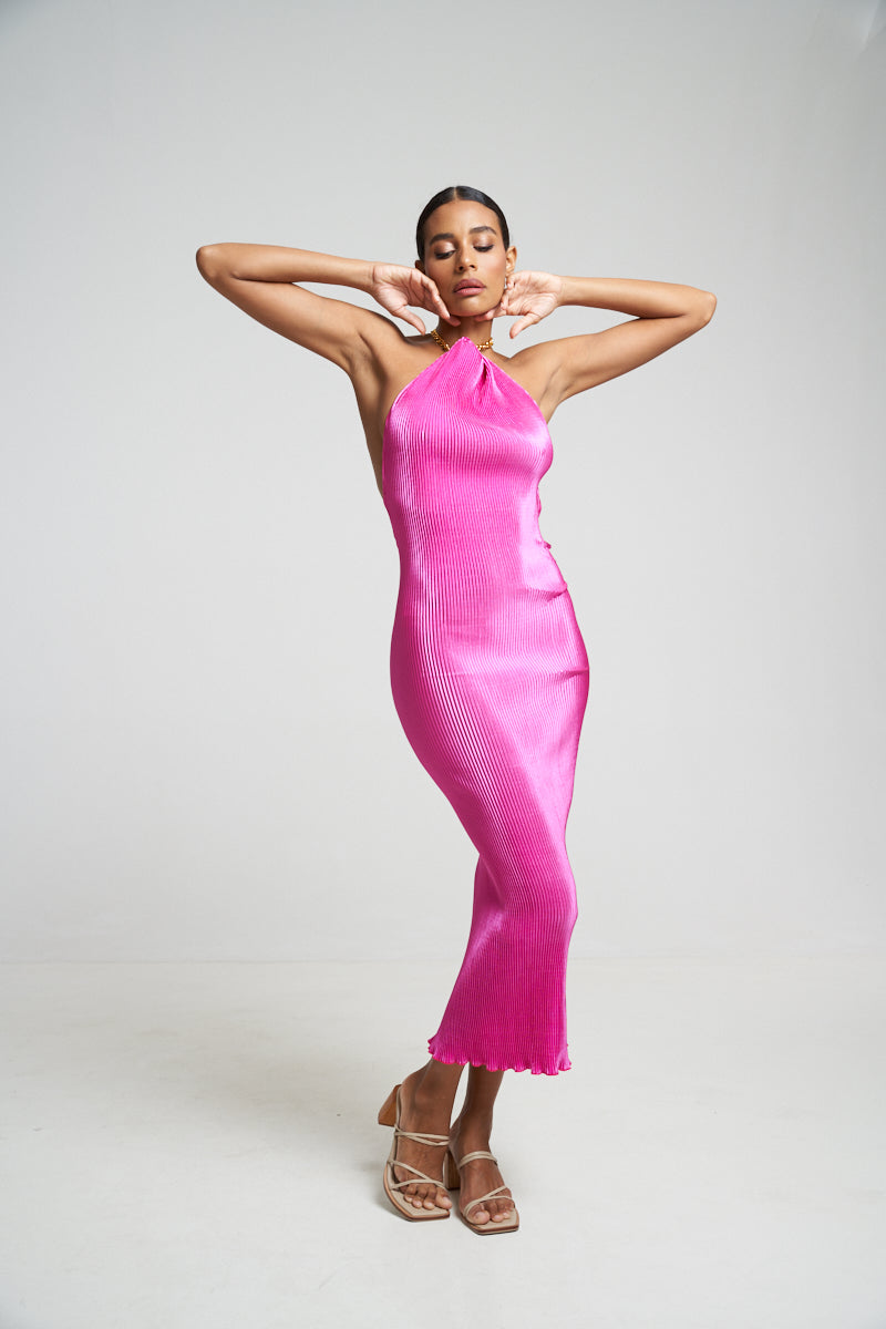 Klum Chain Gown - Flamingo