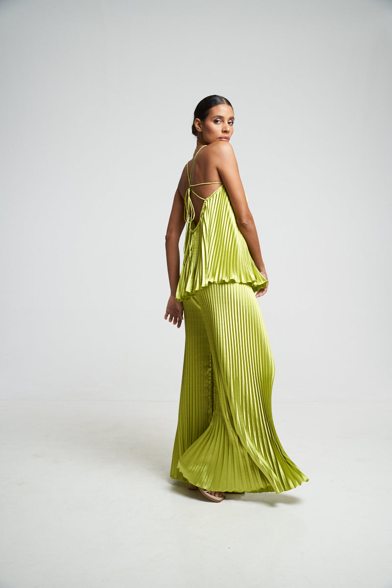Bisous Pleated Pant - Mojito