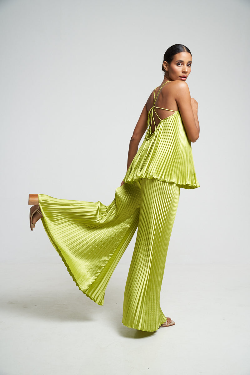 Bisous Pleated Pant - Mojito