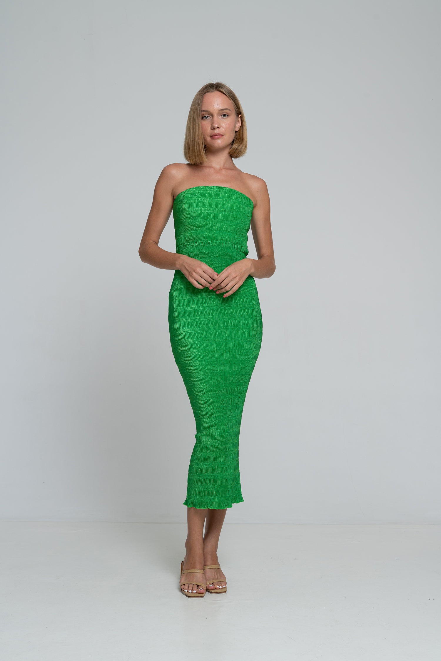 Aurore Strapless Gown - Bright Green